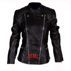 Abbey Clancy Ladies Black Leather Jacket